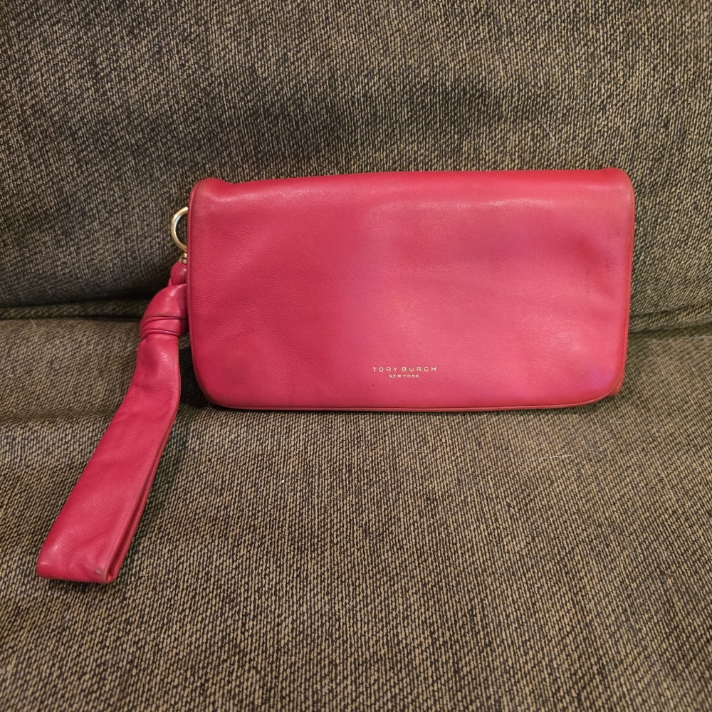 Tory Burch Beau Wristlet Clutch, Brilliant Red